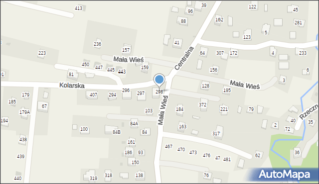 Mała Wieś, Mała Wieś, 298, mapa Mała Wieś
