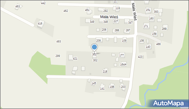 Mała Wieś, Mała Wieś, 301, mapa Mała Wieś