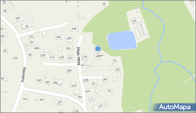 Mała Wieś, Mała Wieś, 418, mapa Mała Wieś