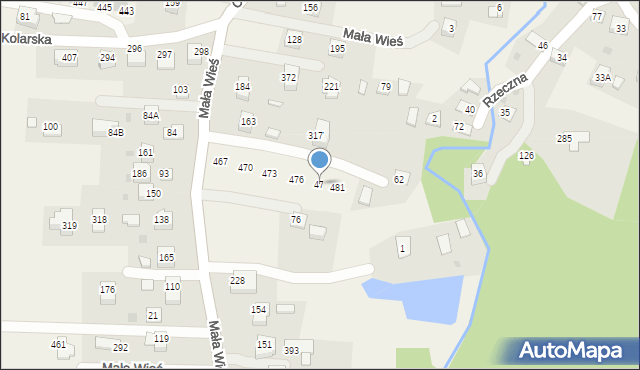 Mała Wieś, Mała Wieś, 479, mapa Mała Wieś