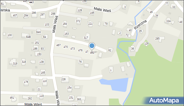 Mała Wieś, Mała Wieś, 481, mapa Mała Wieś