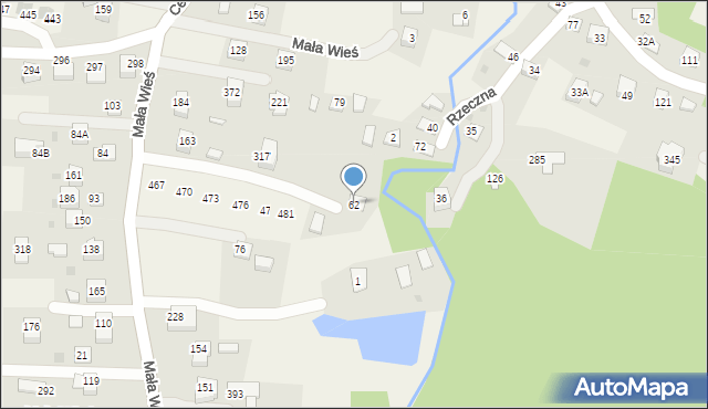 Mała Wieś, Mała Wieś, 62, mapa Mała Wieś