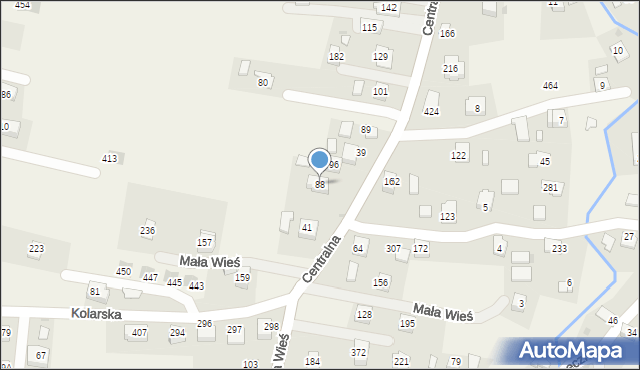 Mała Wieś, Mała Wieś, 88, mapa Mała Wieś
