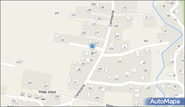 Mała Wieś, Mała Wieś, 89, mapa Mała Wieś
