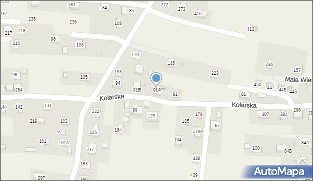 Mała Wieś, Mała Wieś, 91A, mapa Mała Wieś