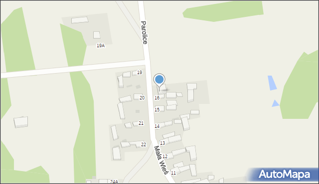 Mała Wieś, Mała Wieś, 16a, mapa Mała Wieś