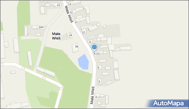 Mała Wieś, Mała Wieś, 7, mapa Mała Wieś