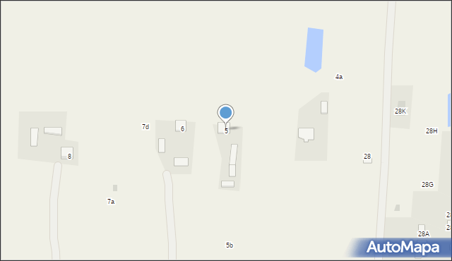 Mała Wieś przy Drodze, Mała Wieś przy Drodze, 5, mapa Mała Wieś przy Drodze