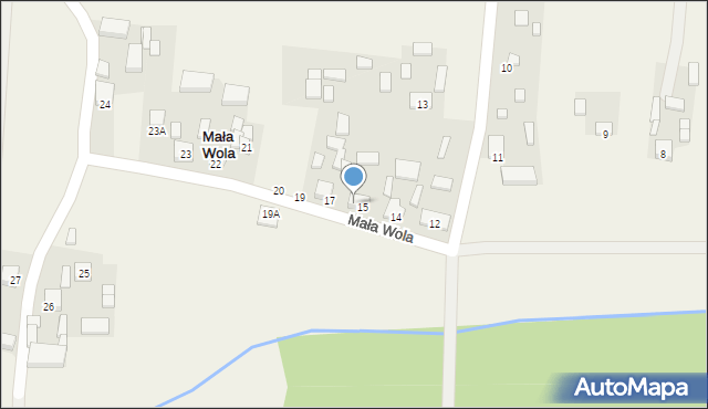 Mała Wola, Mała Wola, 16, mapa Mała Wola