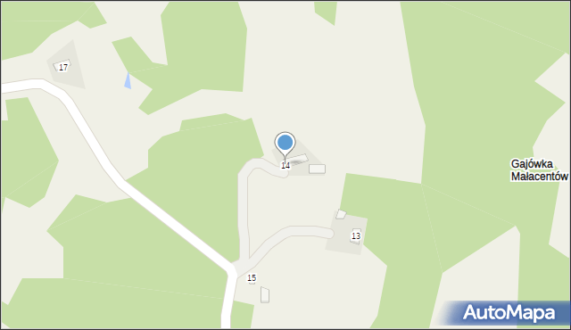 Małacentów, Małacentów, 16, mapa Małacentów