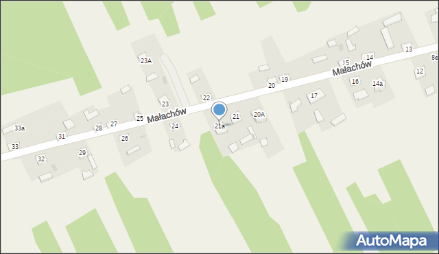 Małachów, Małachów, 21a, mapa Małachów