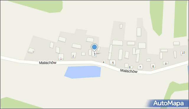 Małachów, Małachów, 3, mapa Małachów