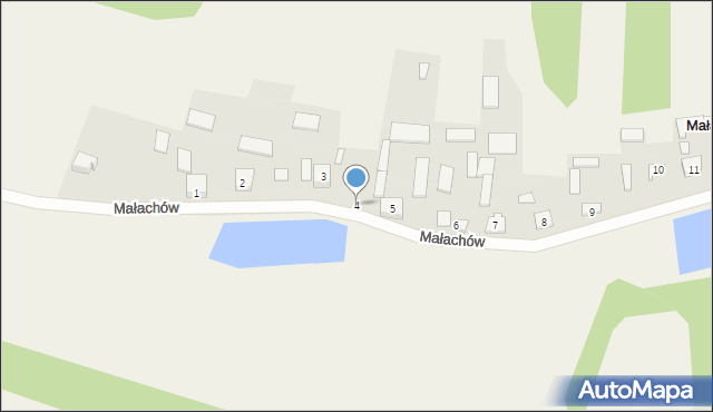 Małachów, Małachów, 4, mapa Małachów