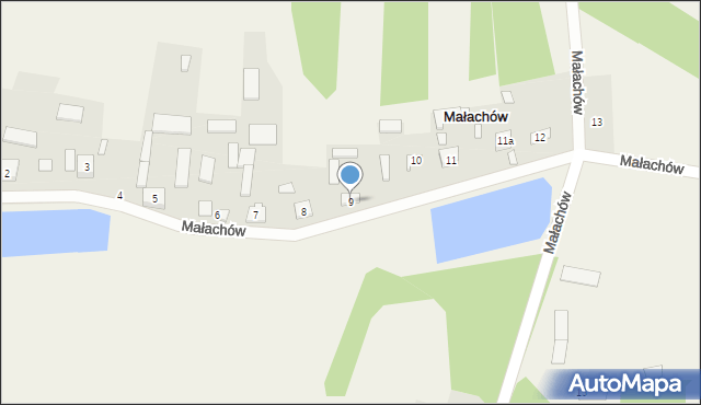 Małachów, Małachów, 9, mapa Małachów