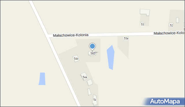 Małachowice-Kolonia, Małachowice-Kolonia, 54D, mapa Małachowice-Kolonia