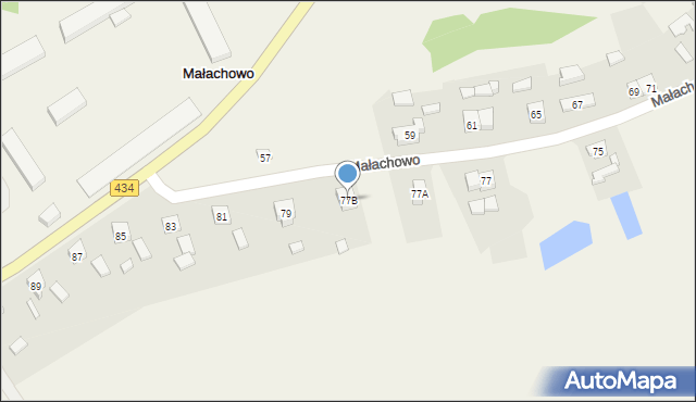 Małachowo, Małachowo, 77B, mapa Małachowo