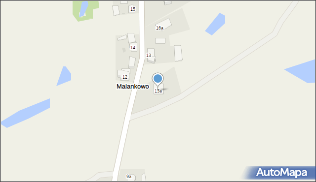 Malankowo, Malankowo, 13a, mapa Malankowo