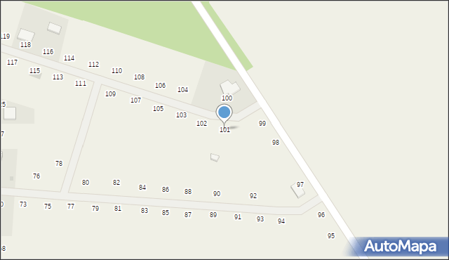 Malanów, Malanów, 101, mapa Malanów