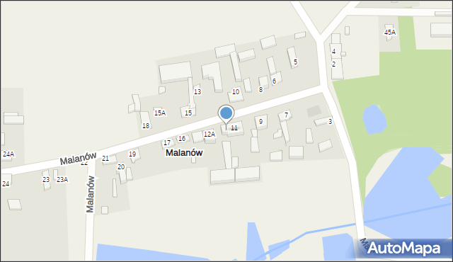 Malanów, Malanów, 12, mapa Malanów