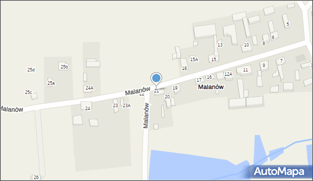 Malanów, Malanów, 21, mapa Malanów