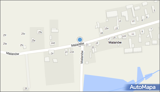 Malanów, Malanów, 22, mapa Malanów