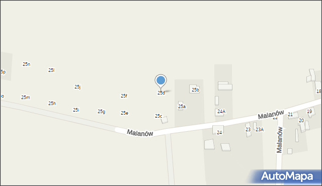 Malanów, Malanów, 25d, mapa Malanów