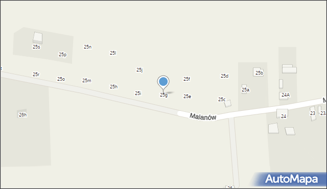 Malanów, Malanów, 25g, mapa Malanów