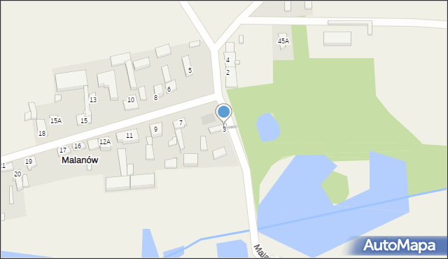 Malanów, Malanów, 3, mapa Malanów