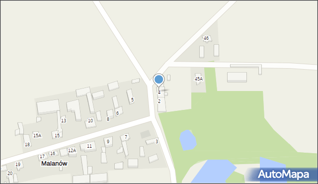 Malanów, Malanów, 4, mapa Malanów