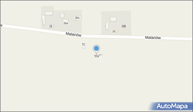 Malanów, Malanów, 50a, mapa Malanów