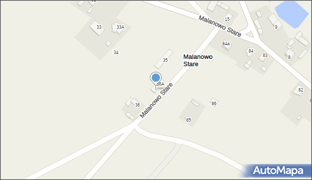 Malanowo Stare, Malanowo Stare, 36B, mapa Malanowo Stare