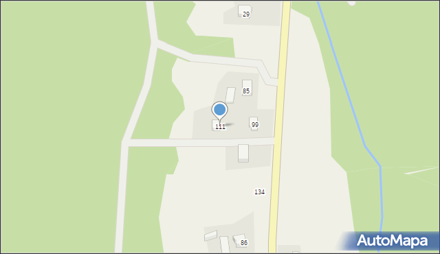 Małastów, Małastów, 111, mapa Małastów