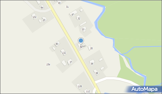 Małastów, Małastów, 34, mapa Małastów