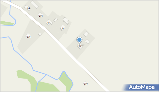 Małastów, Małastów, 68, mapa Małastów