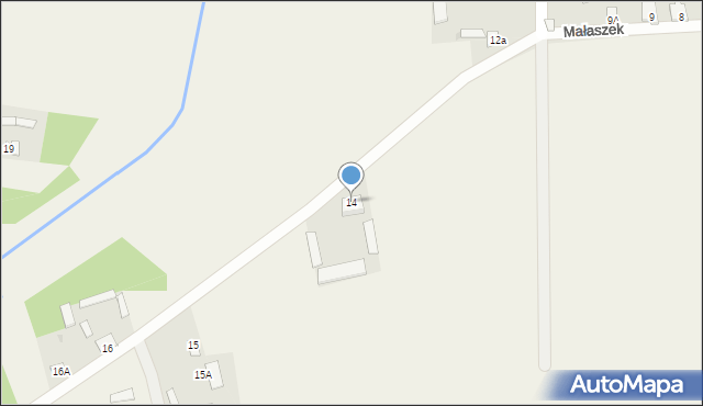 Małaszek, Małaszek, 14, mapa Małaszek