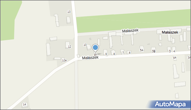 Małaszek, Małaszek, 9A, mapa Małaszek