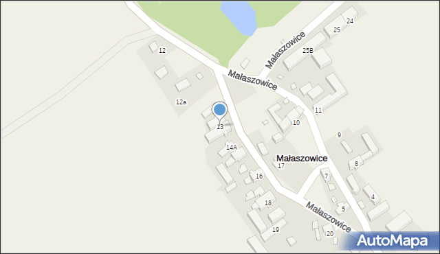 Małaszowice, Małaszowice, 13, mapa Małaszowice