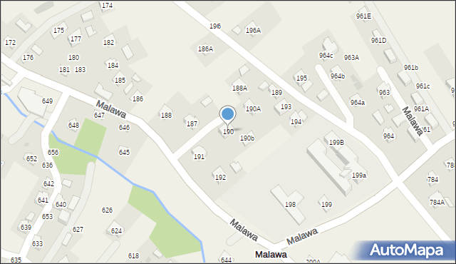 Malawa, Malawa, 190, mapa Malawa