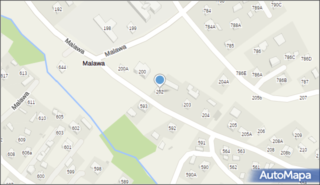 Malawa, Malawa, 202, mapa Malawa