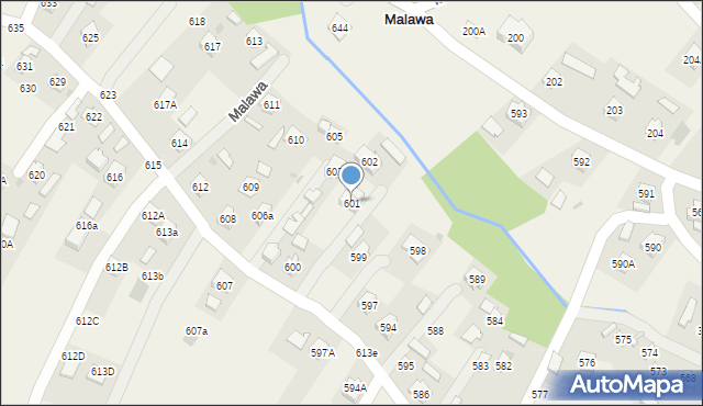 Malawa, Malawa, 601, mapa Malawa