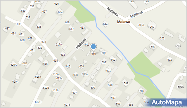 Malawa, Malawa, 610, mapa Malawa