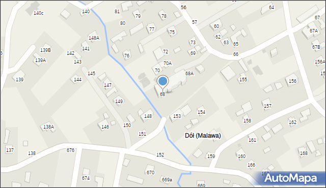 Malawa, Malawa, 68, mapa Malawa