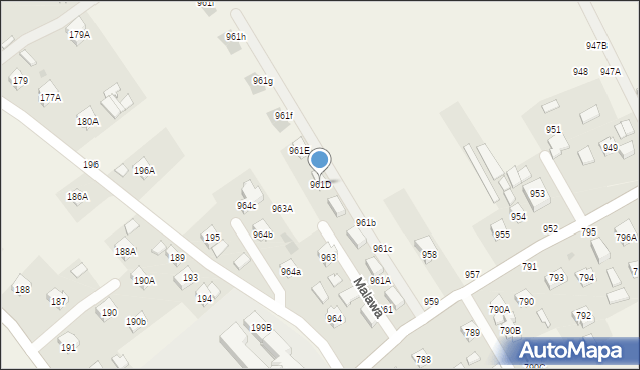 Malawa, Malawa, 961D, mapa Malawa