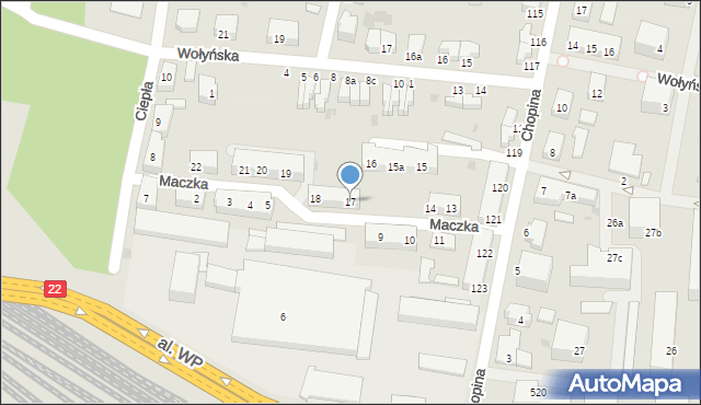 Malbork, Maczka Stanisława, gen., 17, mapa Malborka