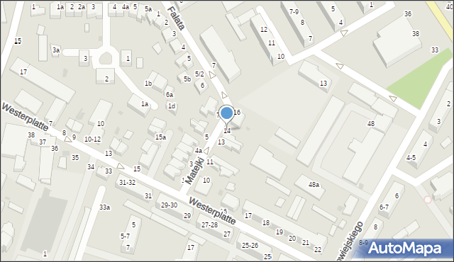 Malbork, Matejki Jana, 14, mapa Malborka