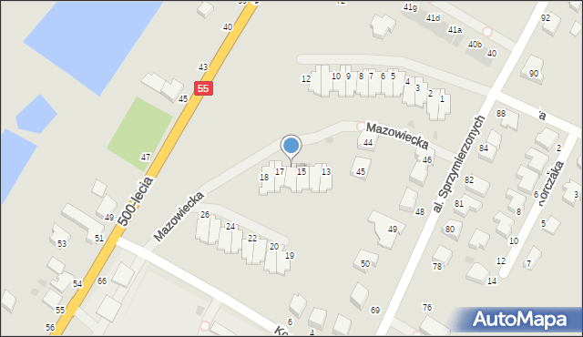 Malbork, Mazowiecka, 16, mapa Malborka