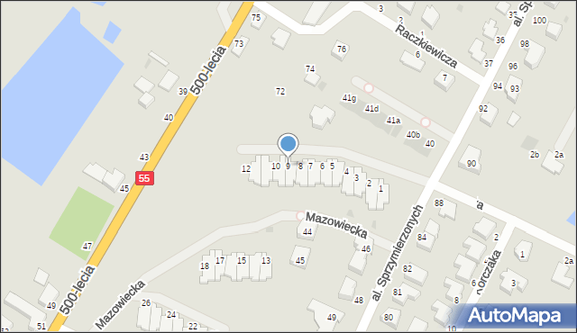 Malbork, Mazowiecka, 9, mapa Malborka