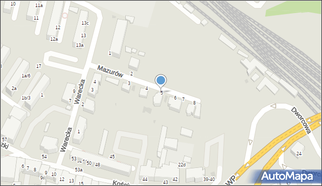 Malbork, Mazurów, 5, mapa Malborka