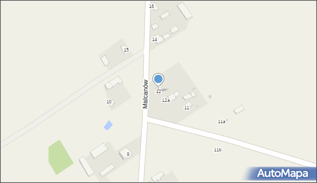 Malcanów, Malcanów, 12, mapa Malcanów
