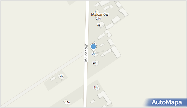 Malcanów, Malcanów, 21, mapa Malcanów